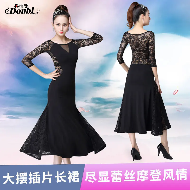 Modern Dress Lady Ballroom Dance Half Sleeve Long Wear Slim Competition Waltz Performance National Standad Outfits Costume
Modern Dress Lady Ballroom Dance Half Sleeve Long Wear Slim Competition Waltz Performance National Standad Outfits Costume