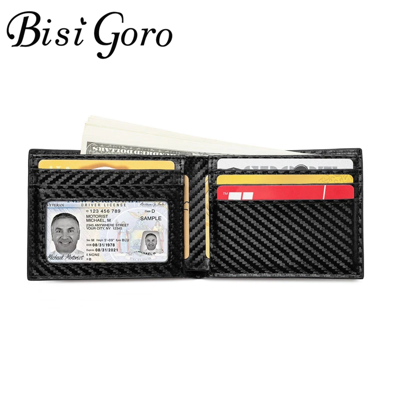 Кошелек мужской из углеродного волокна с RFID-защитой и отделением для кредитных карт 
Кошелек мужской из углеродного волокна с RFID-защитой и отделением для кредитных карт