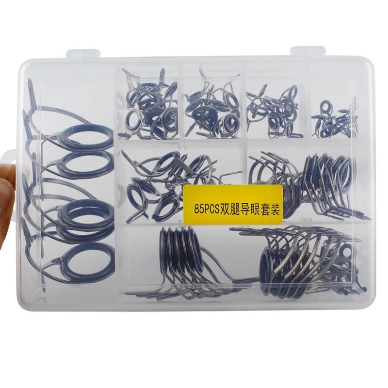 Fishing Rod Guides Kit Ceramics Stainless Steel Fishing Rod Line Top Eye Ring Circle Repair Tool Set Tackle Box
Fishing Rod Guides Kit Ceramics Stainless Steel Fishing Rod Line Top Eye Ring Circle Repair Tool Set Tackle Box