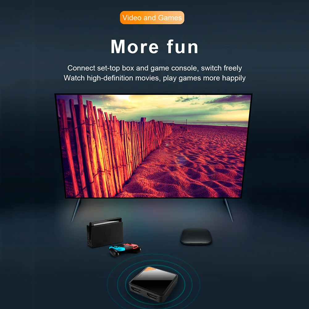 HDMI Splitter 1x2/2x1 Switch No External Power Required Support 4K 2K 3D for Xbox PS4 TV in stock fast shipping | Электроника