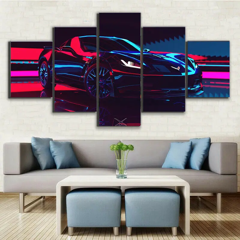 5 Piece Canvas Wall Art Corvette Super Car Painting For Living Room Modern HD Decoration of Bedroom Home Decor Modular Picture
5 Piece Canvas Wall Art Corvette Super Car Painting For Living Room Modern HD Decoration of Bedroom Home Decor Modular Picture