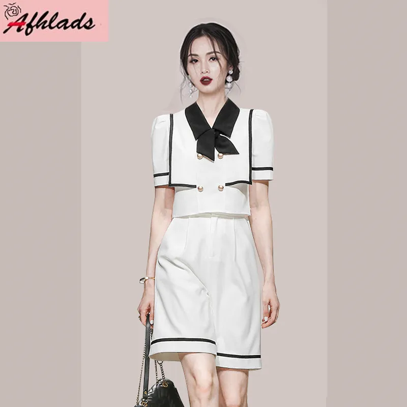 Summer 2021 New Women's Outfits White Elegant Turn-Down Collar Short Sleeved Shirts Tops + Pants Office Lady Two-Piece Sets
Summer 2021 New Women's Outfits White Elegant Turn-Down Collar Short Sleeved Shirts Tops + Pants Office Lady Two-Piece Sets