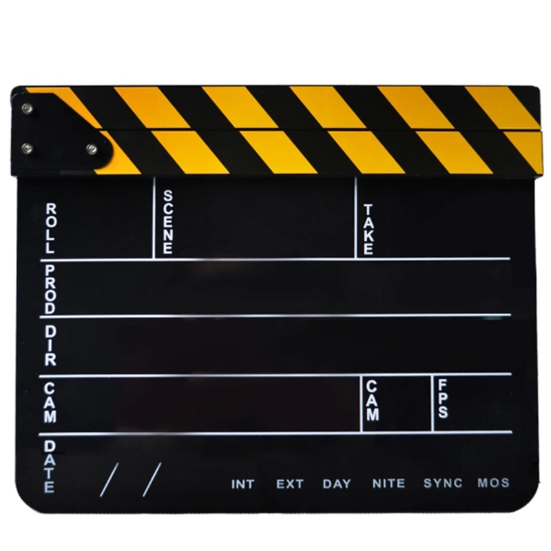 Video Recording Accessories Film Scene Clapboard Movie Film Cut Board Erase Acrylic Director TV Cut Movie Action Clapper Board
Video Recording Accessories Film Scene Clapboard Movie Film Cut Board Erase Acrylic Director TV Cut Movie Action Clapper Board