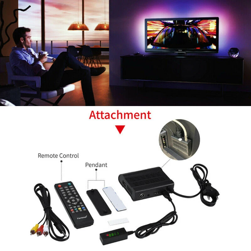 

Цифровой декодер DVB-T2 HD 1080P, ТВ-приемник + пульт дистанционного управления, цифровая ТВ-приставка высокой четкости, цифровое телевидение