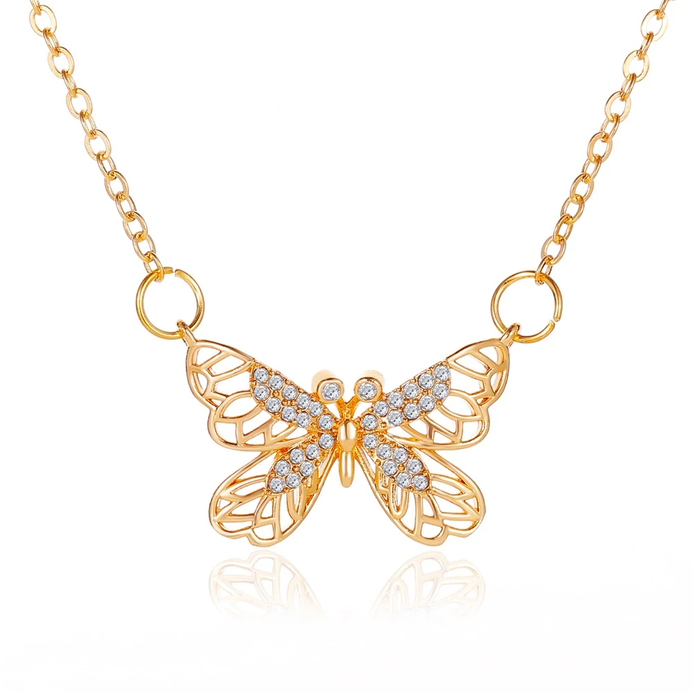 Temperament butterfly necklace women's simple hollow small butterfly clavicle chain shiny full of zircon ladies necklace fashion
Temperament butterfly necklace women's simple hollow small butterfly clavicle chain shiny full of zircon ladies necklace fashion