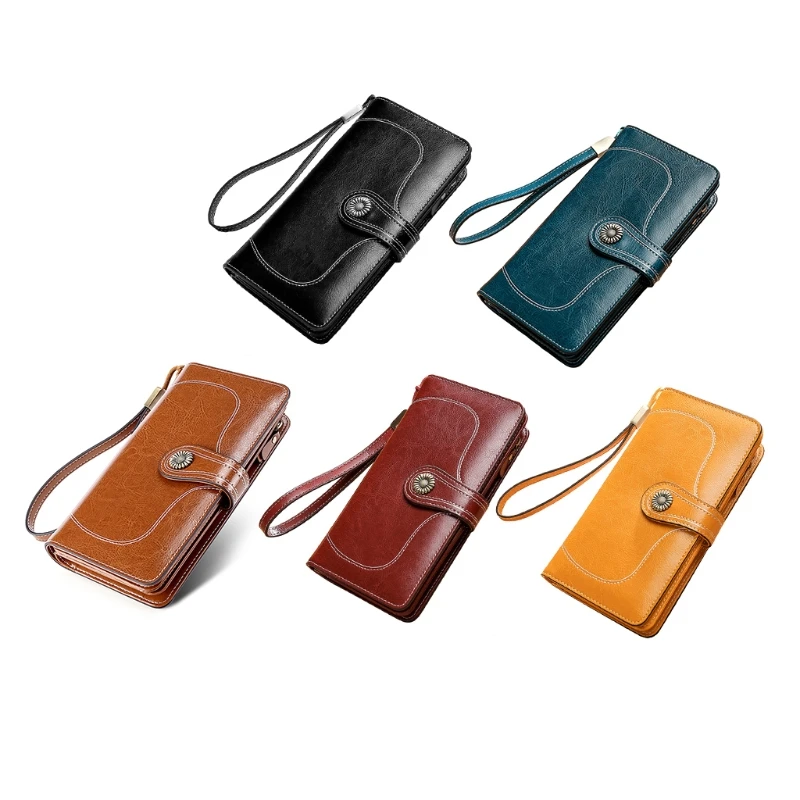 Women Clutch Leather Wallet Long Card Holder Phone Bag Case Purse Vintage Lady Female Large Capacity Wristlet Handbag 5 Colors
Women Clutch Leather Wallet Long Card Holder Phone Bag Case Purse Vintage Lady Female Large Capacity Wristlet Handbag 5 Colors