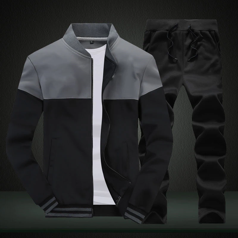 New Men Sets Fashion Sporting Suit Brand Patchwork Zipper Sweatshirt +Sweatpants Mens Clothing 2 Pieces Sets Slim Tracksuit
New Men Sets Fashion Sporting Suit Brand Patchwork Zipper Sweatshirt +Sweatpants Mens Clothing 2 Pieces Sets Slim Tracksuit