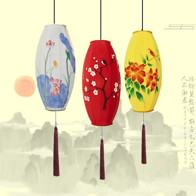 Chinese Style Classical Hand-Painted Fabric Olive Lamp Modern Creative Hot Pot Tea House Restaurant Red Lantern Heritage
Chinese Style Classical Hand-Painted Fabric Olive Lamp Modern Creative Hot Pot Tea House Restaurant Red Lantern Heritage