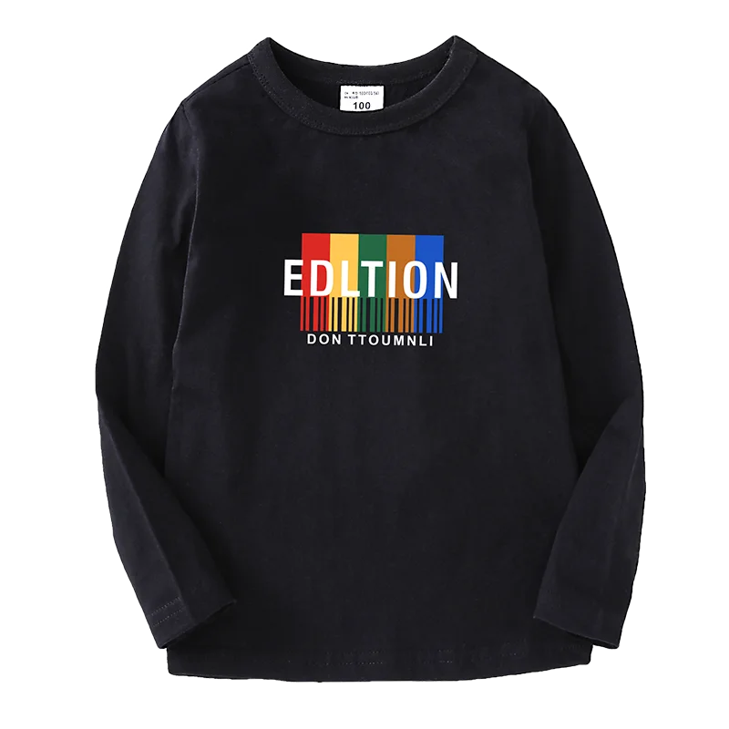 Kids Boys T-shirts Sweatshirt Tops Baby Long Sleeve Children Autumn Spring Boy Girl Cotton Black T Shirts Clothes
Kids Boys T-shirts Sweatshirt Tops Baby Long Sleeve Children Autumn Spring Boy Girl Cotton Black T Shirts Clothes