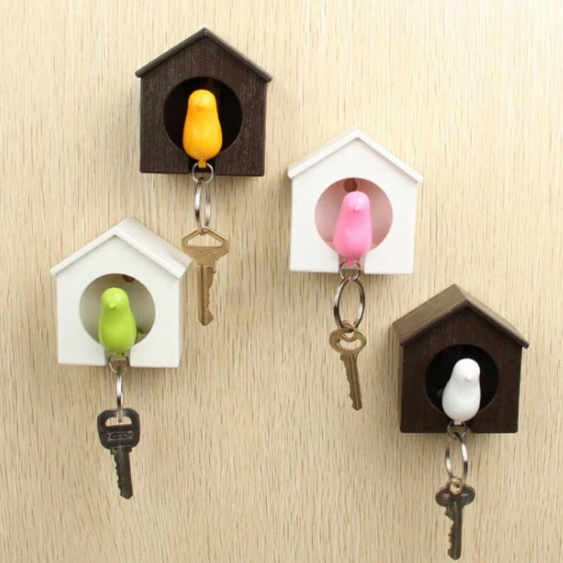 Creative Bird Nest Sparrow House Key Chain Ring Wall Hook Holders Keys Hanger Bird Whistle Storage Holders Racks Keys Organizer
Creative Bird Nest Sparrow House Key Chain Ring Wall Hook Holders Keys Hanger Bird Whistle Storage Holders Racks Keys Organizer