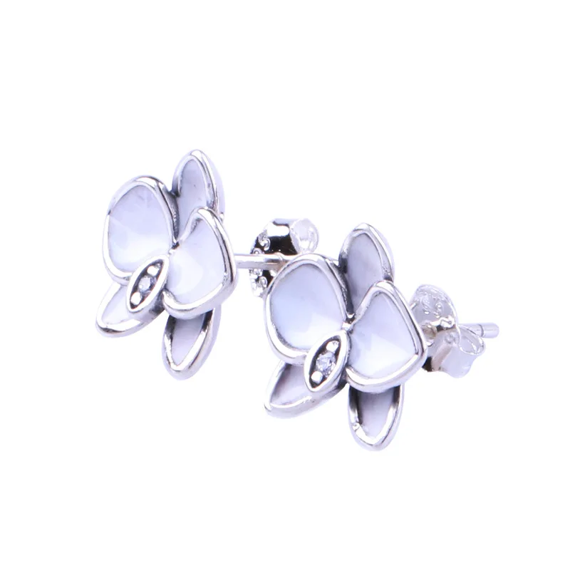 Original S925 Sterling Silver Pan Earring White Orchid Design Fresh Flower Earringsfor Women Wedding Gift Fashion Jewelry
Original S925 Sterling Silver Pan Earring White Orchid Design Fresh Flower Earringsfor Women Wedding Gift Fashion Jewelry