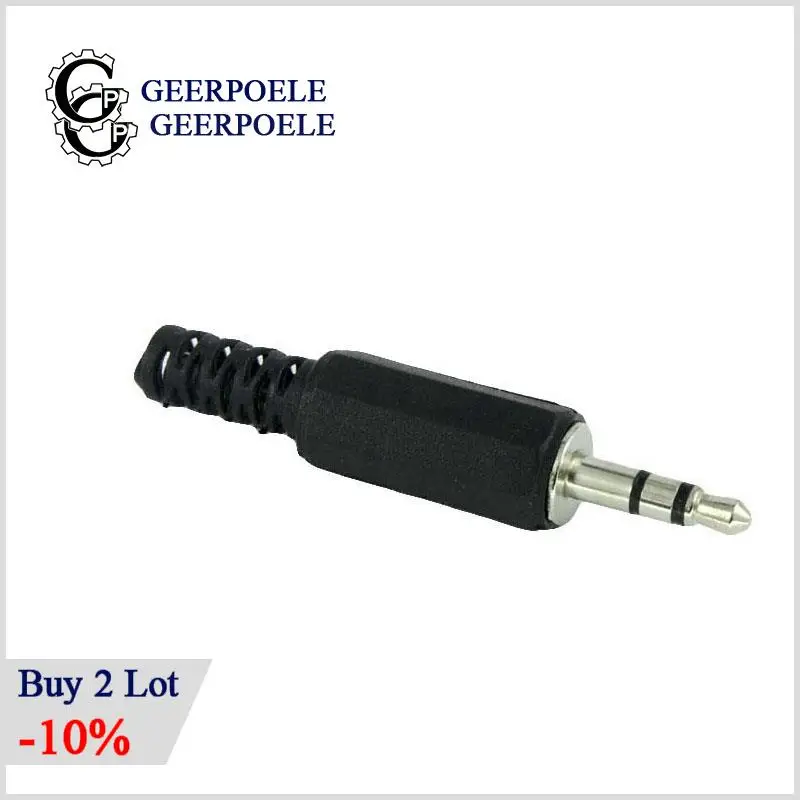 3.5MM Black Plastic Housing Stereo Plug Audio Wire Plug Headphone Connector Fone De Ouvido Two Channel
3.5MM Black Plastic Housing Stereo Plug Audio Wire Plug Headphone Connector Fone De Ouvido Two Channel