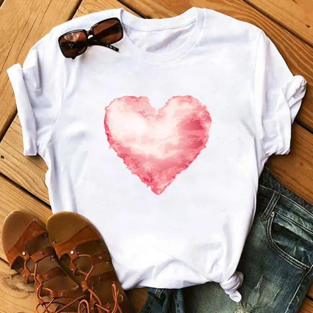 Summer Tops For Women 2021 Blouse Korean Women T-shirt Heart Print Loose Summer Round Neck Short Sleeve T-shirt for Dating
Summer Tops For Women 2021 Blouse Korean Women T-shirt Heart Print Loose Summer Round Neck Short Sleeve T-shirt for Dating