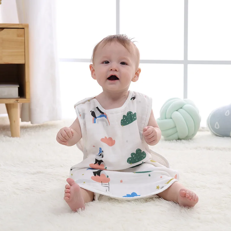 Baby Sleeping Bag Cotton Gauze Sleeveless Vest Style Children's Anti-kick Quilt Summer soft Comfortable Newborn Sleeping Bag
Baby Sleeping Bag Cotton Gauze Sleeveless Vest Style Children's Anti-kick Quilt Summer soft Comfortable Newborn Sleeping Bag