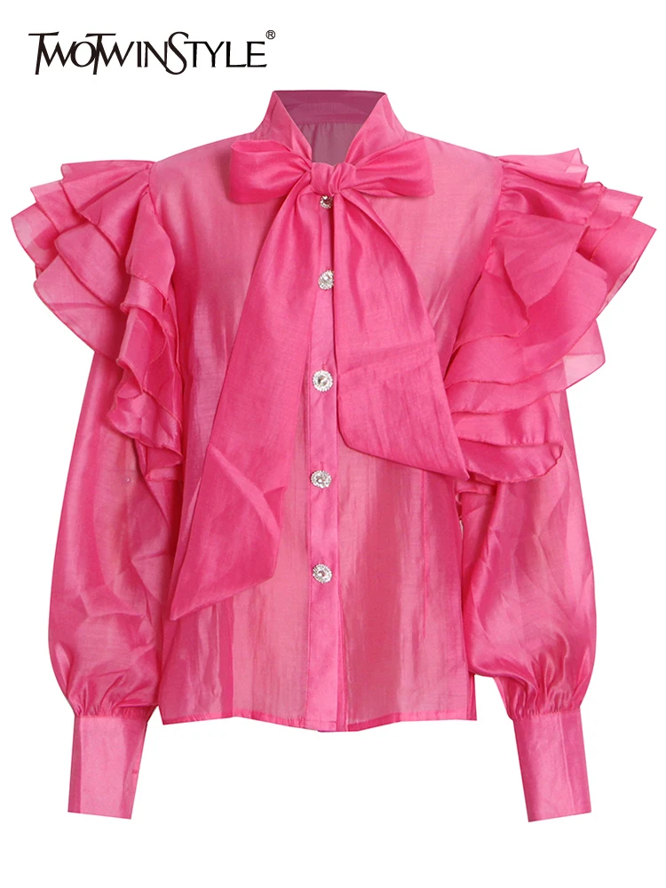 Женская Лоскутная Блузка TWOTWINSTYLE, однотонная блузка с длинными рукавами и бантом на шнуровке, модель 2021
Женская Лоскутная Блузка TWOTWINSTYLE, однотонная блузка с длинными рукавами и бантом на шнуровке, модель 2021