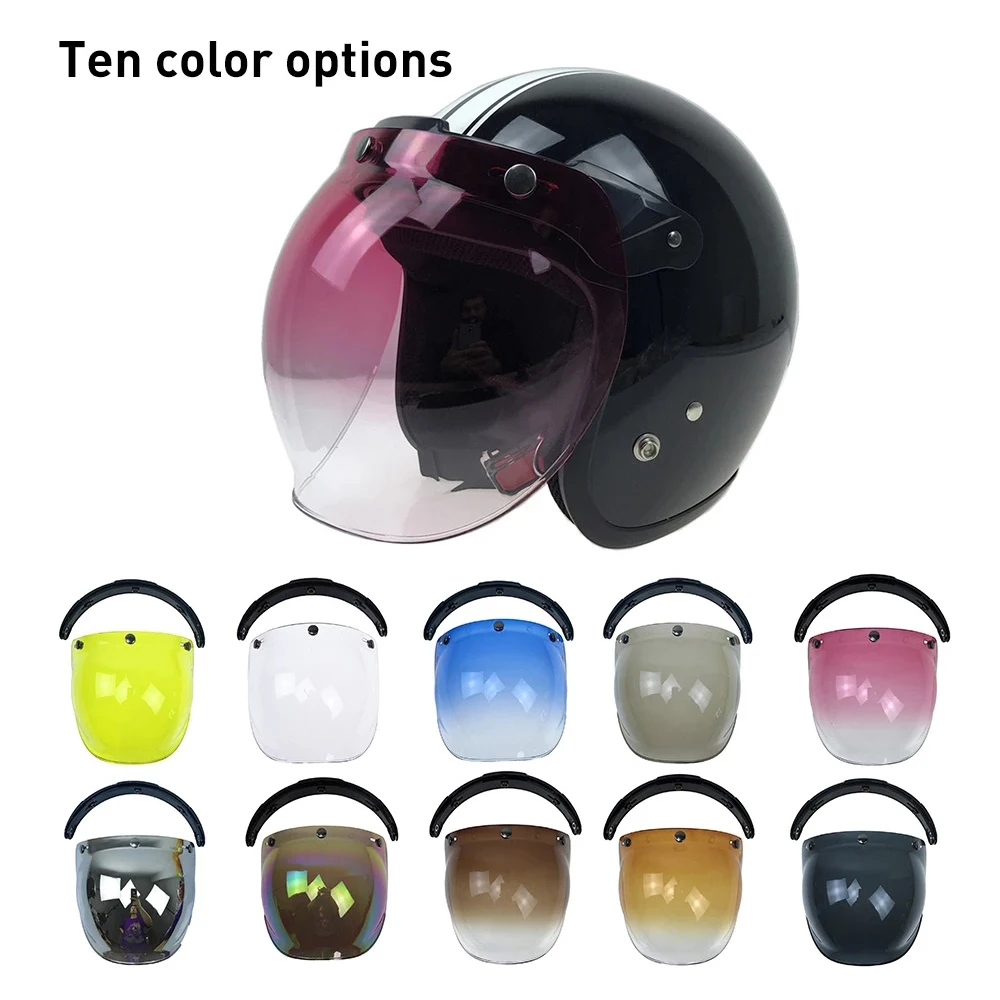Motorcycle Helmet Bubble Visor Flip Up Open Face Bubble Helmet Visor High Strength Motorcycle Helmet Accessories for Casco Moto
Motorcycle Helmet Bubble Visor Flip Up Open Face Bubble Helmet Visor High Strength Motorcycle Helmet Accessories for Casco Moto