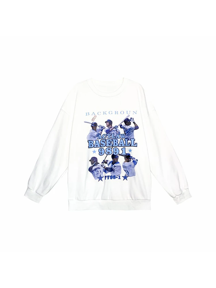 Streetwear Harajuku Autumn T-Shirt Men'S And Women'S Fashion Letter Portrait Printing Korean Baseball Casual T-Shirt Top 
Streetwear Harajuku Autumn T-Shirt Men'S And Women'S Fashion Letter Portrait Printing Korean Baseball Casual T-Shirt Top