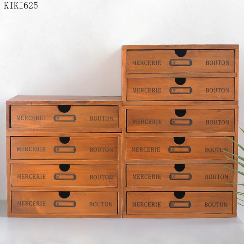 European-style Wooden Storage Box Office Desktop Square Drawer Small Cabinet Household Multi-function Storage Cabinet Home Decor
European-style Wooden Storage Box Office Desktop Square Drawer Small Cabinet Household Multi-function Storage Cabinet Home Decor