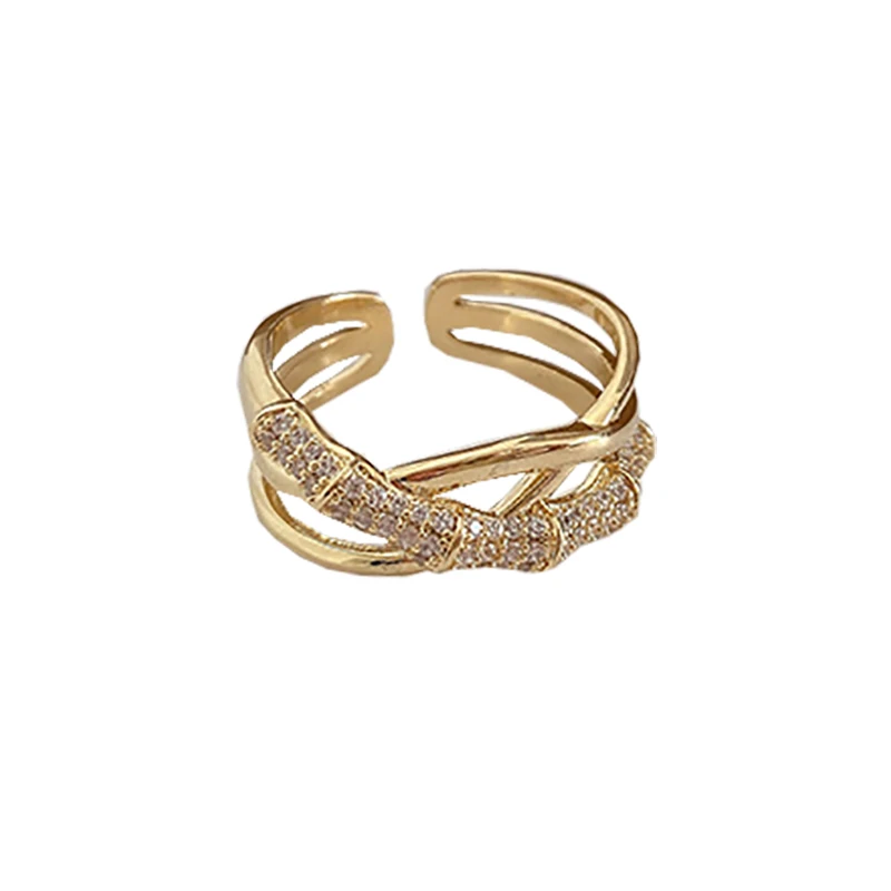 Creative Cross Snake Bone Bamboo Shape Gold Opening Rings For Woman Korean Fashion Jewelry Wedding Party Girl's Unusual Ring Set
Creative Cross Snake Bone Bamboo Shape Gold Opening Rings For Woman Korean Fashion Jewelry Wedding Party Girl's Unusual Ring Set