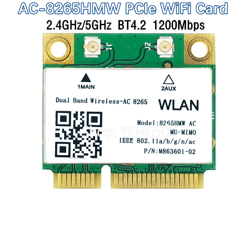 Беспроводная мини-карта pci-e Wifi 6 Двухдиапазонная 3000 Мбит/с MPE-AX3000H bluetooth 5 0 802.11ax / ac 2 4