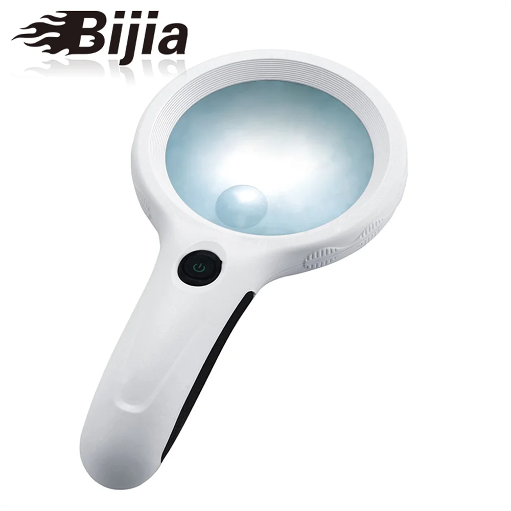 BIJIA 90MM with 8LED Lights 10 Times 10x90mm Handheld Reading Banknotes Magnifier 9588
BIJIA 90MM with 8LED Lights 10 Times 10x90mm Handheld Reading Banknotes Magnifier 9588