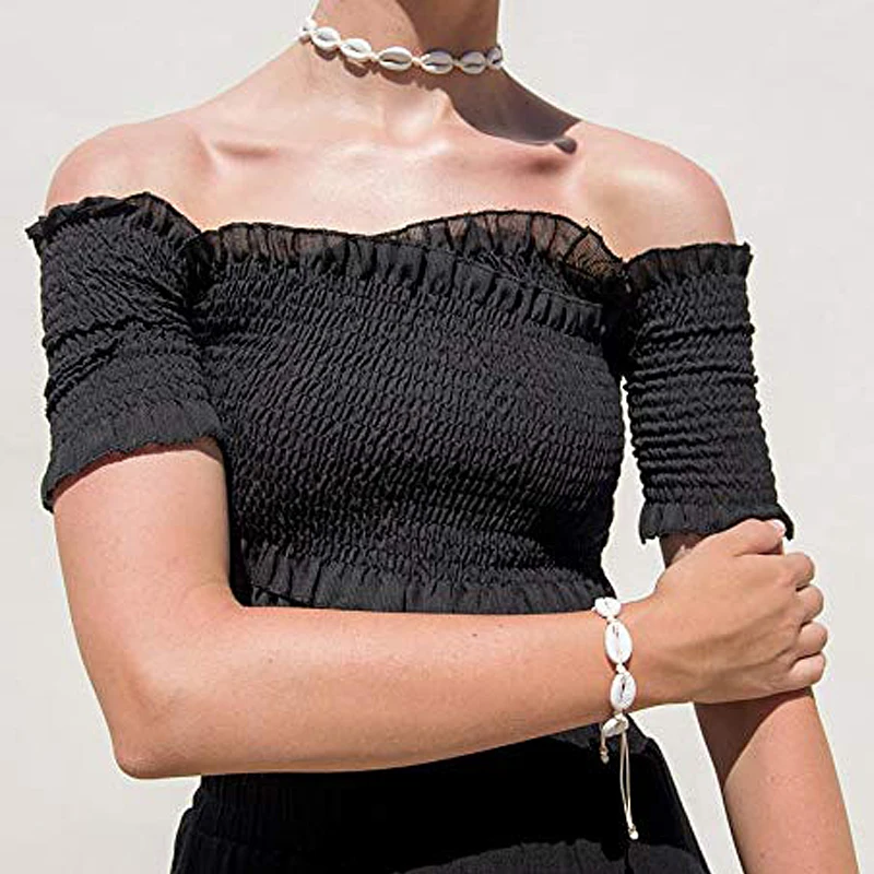 Boho Seashells воротник чокер естественные ракушки ожерелье Женские богемные
