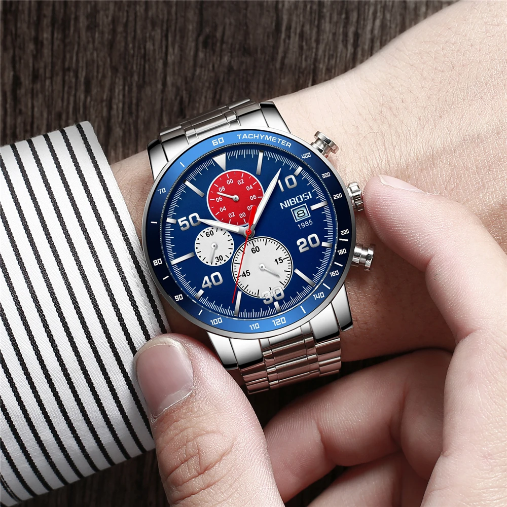 2PCS NIBOSI Wrist Watch Men Waterproof Chronograph Military Army Stainless Steel Male Clock Top Brand Luxury Man Sport Watches
2PCS NIBOSI Wrist Watch Men Waterproof Chronograph Military Army Stainless Steel Male Clock Top Brand Luxury Man Sport Watches