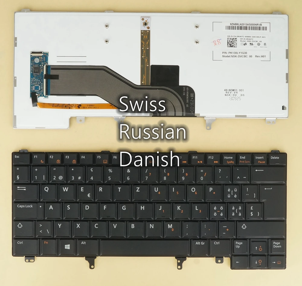 Danish Swiss Russian Keyboard for DELL E5420 E5420M E5430 E6220 E6230 E6320 E6330 E6420 E6430 XT3 0Y3WKJ 0V6716 0R4KTC Backlit
Danish Swiss Russian Keyboard for DELL E5420 E5420M E5430 E6220 E6230 E6320 E6330 E6420 E6430 XT3 0Y3WKJ 0V6716 0R4KTC Backlit
