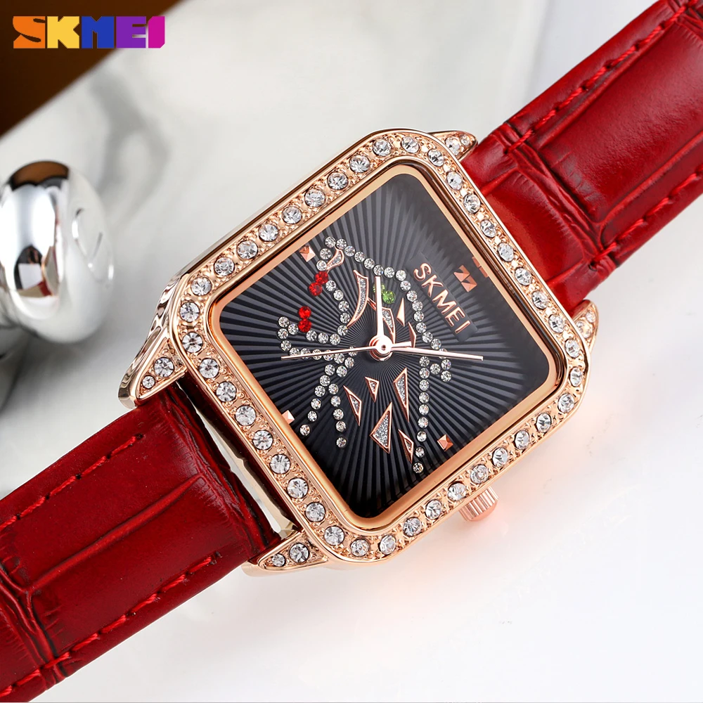 New SKMEI Women's Watches Vintage Luxury Diamond Ladies Quartz Wristwatch Leather Strap Waterproof Clock Gifts Relogio Feminino
New SKMEI Women's Watches Vintage Luxury Diamond Ladies Quartz Wristwatch Leather Strap Waterproof Clock Gifts Relogio Feminino