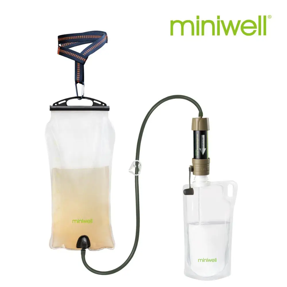 miniwell outdoor water filter Gravity Water Filter System for hiking,camping,survival and travel
miniwell outdoor water filter Gravity Water Filter System for hiking,camping,survival and travel