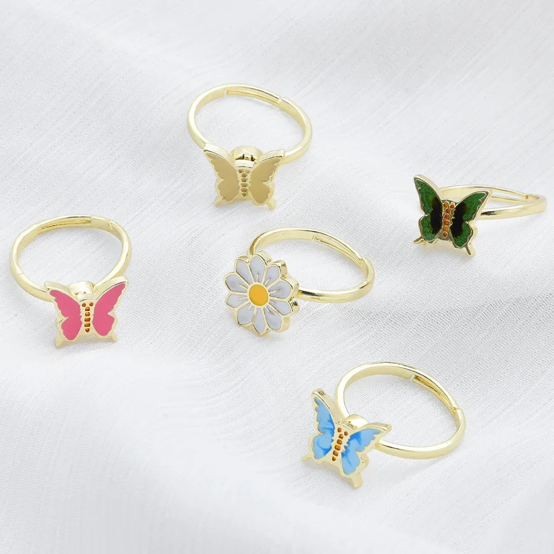 Spinner Rings Rotate Fidget Anxiety Butterfly Ring For Women Teens Anti Stress Cute Daisy Flower Adjustable Ring Fashion Jewelry
Spinner Rings Rotate Fidget Anxiety Butterfly Ring For Women Teens Anti Stress Cute Daisy Flower Adjustable Ring Fashion Jewelry