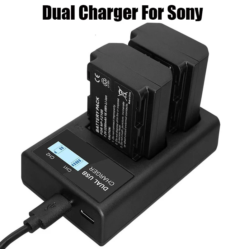 Sony Alpha III Dual Charger NP-FZ100 NPFZ100 Smart Charger For Sony Alpha a9 a9S a9R a7R III a7 III R4 A7m3 ILCE-9 DSLR Camera
Sony Alpha III Dual Charger NP-FZ100 NPFZ100 Smart Charger For Sony Alpha a9 a9S a9R a7R III a7 III R4 A7m3 ILCE-9 DSLR Camera