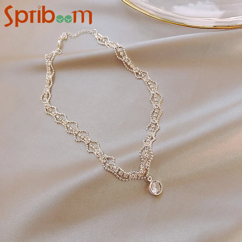 New Crystal Pendant Necklace Vintage Wedding Jewelry Shiny Luxurious Aesthetic Necklaces for Women Girls Party Choker Chain Gift
New Crystal Pendant Necklace Vintage Wedding Jewelry Shiny Luxurious Aesthetic Necklaces for Women Girls Party Choker Chain Gift