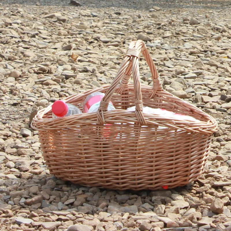 Woven Handmade Storage Basket Woven Box Organize Fruit Basket with Handle Picnic Basket Present
Woven Handmade Storage Basket Woven Box Organize Fruit Basket with Handle Picnic Basket Present