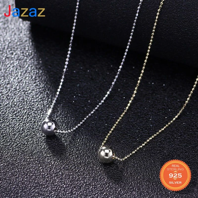 Jazaz 925 Sterling Silver Minimalist Transfer Beads Clavicle Chain Necklace For Women Charm Fashion Sexy Dress Jewelry D001701
Jazaz 925 Sterling Silver Minimalist Transfer Beads Clavicle Chain Necklace For Women Charm Fashion Sexy Dress Jewelry D001701