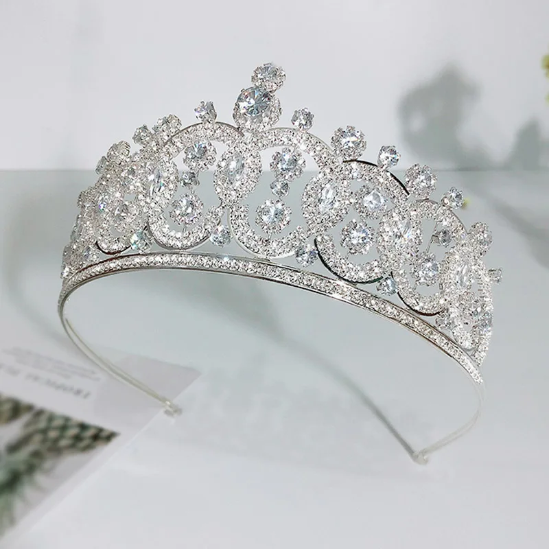 FORSEVEN Royal Princess Diadem Crystal Tiaras and Crowns Headband for Women Girls Bride Noiva Wedding Party Hair Ornaments | Украшения и