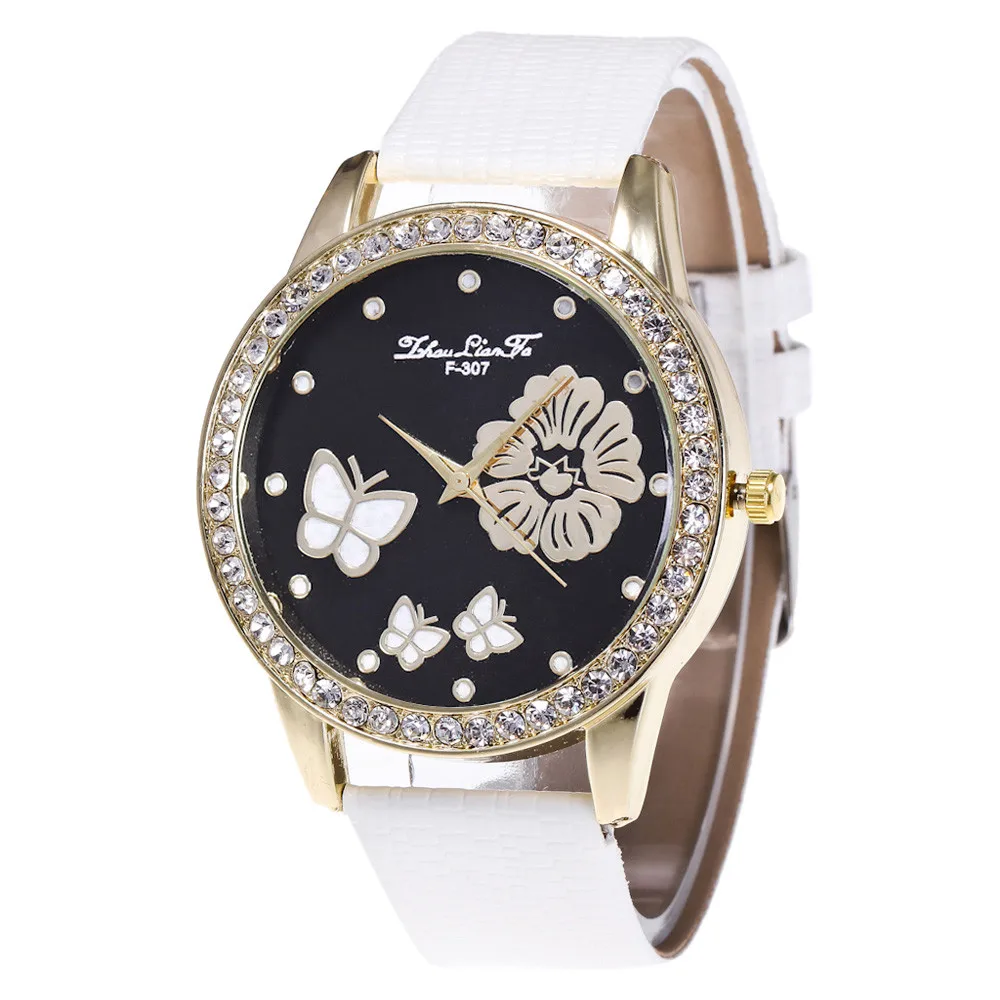 Women Fashion Leather Belt Watches Female Flower Quartz Round Wristwatch With Rhinestones Relogio Feminino
Women Fashion Leather Belt Watches Female Flower Quartz Round Wristwatch With Rhinestones Relogio Feminino