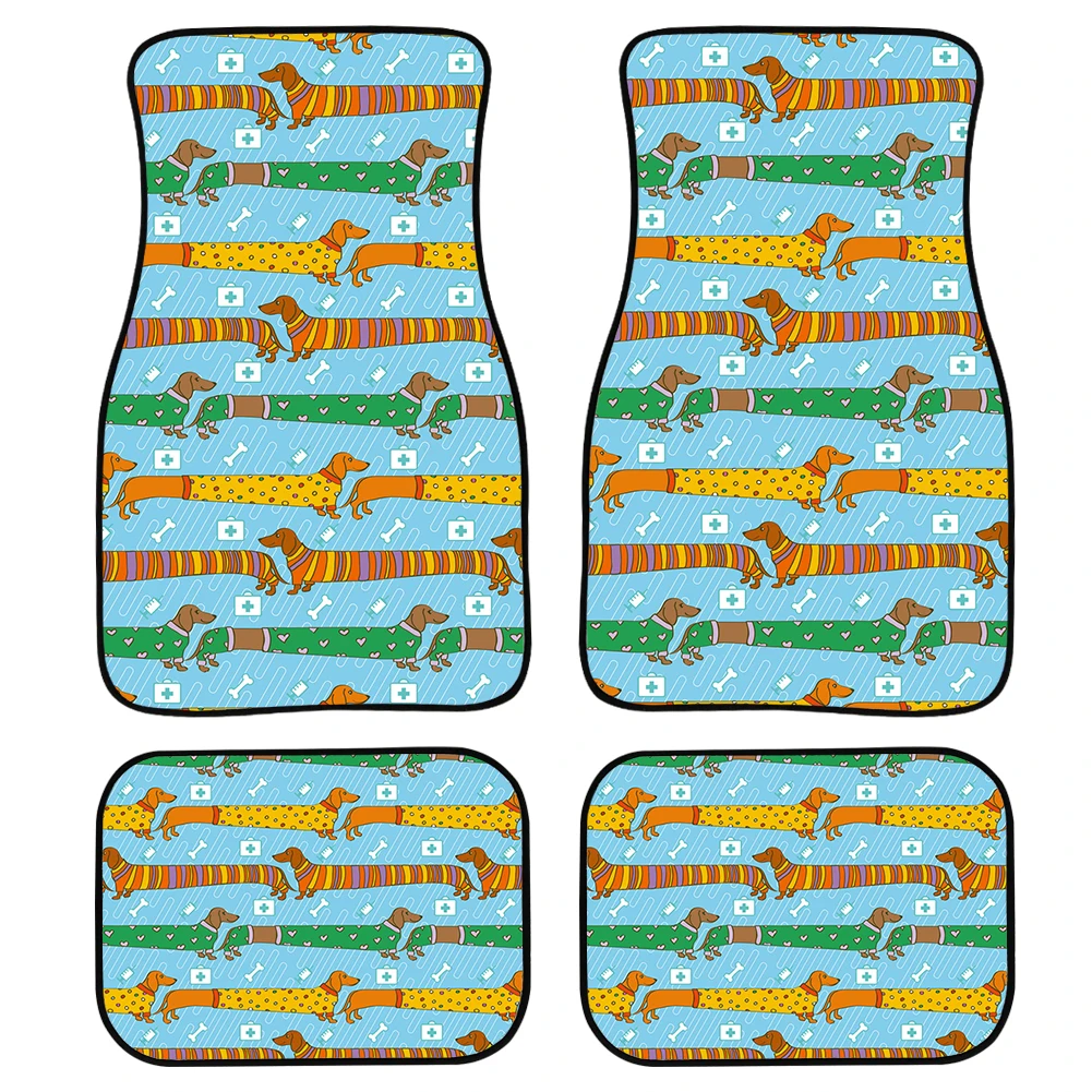INSTANTARTS Fashion Car Floor Mats Cartoon Dachshund Prints Washable Floor Mat for Cars Set of 4 Universal Car Floor Mat Durable
INSTANTARTS Fashion Car Floor Mats Cartoon Dachshund Prints Washable Floor Mat for Cars Set of 4 Universal Car Floor Mat Durable