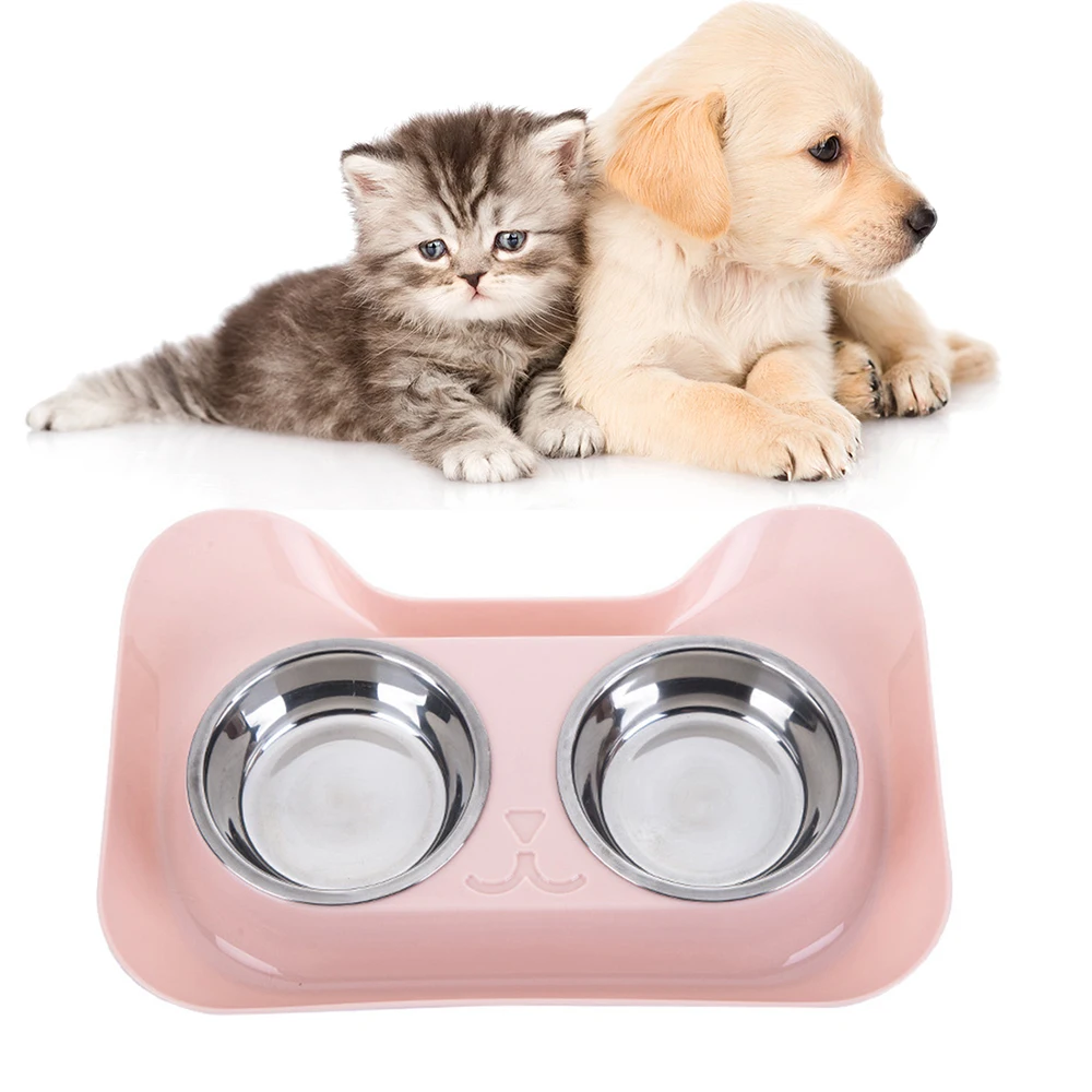 Pet Double Bowls Dog Food Water Feeder Stainless Steel Cat Drinking Dish Feeder Pet Puppy Supplies Small Dogs Cats Feeding Bowls
Pet Double Bowls Dog Food Water Feeder Stainless Steel Cat Drinking Dish Feeder Pet Puppy Supplies Small Dogs Cats Feeding Bowls