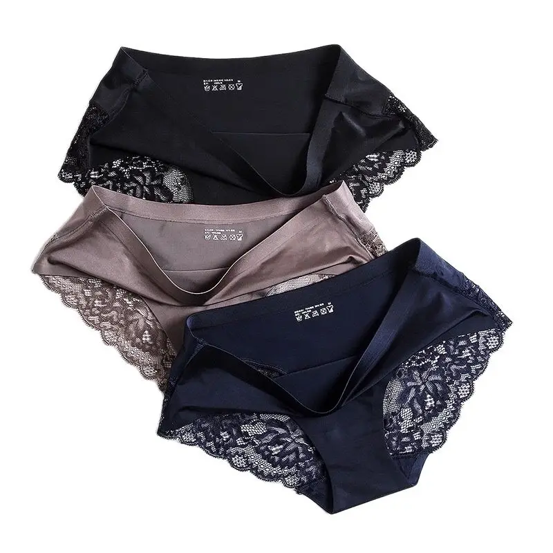 Luxury Seamless Women's Panties Pearlescent Cloth Lace Brazilian Panites For Women Ice Silk Underwear Briefs Soft Sexy Lingerie
Luxury Seamless Women's Panties Pearlescent Cloth Lace Brazilian Panites For Women Ice Silk Underwear Briefs Soft Sexy Lingerie