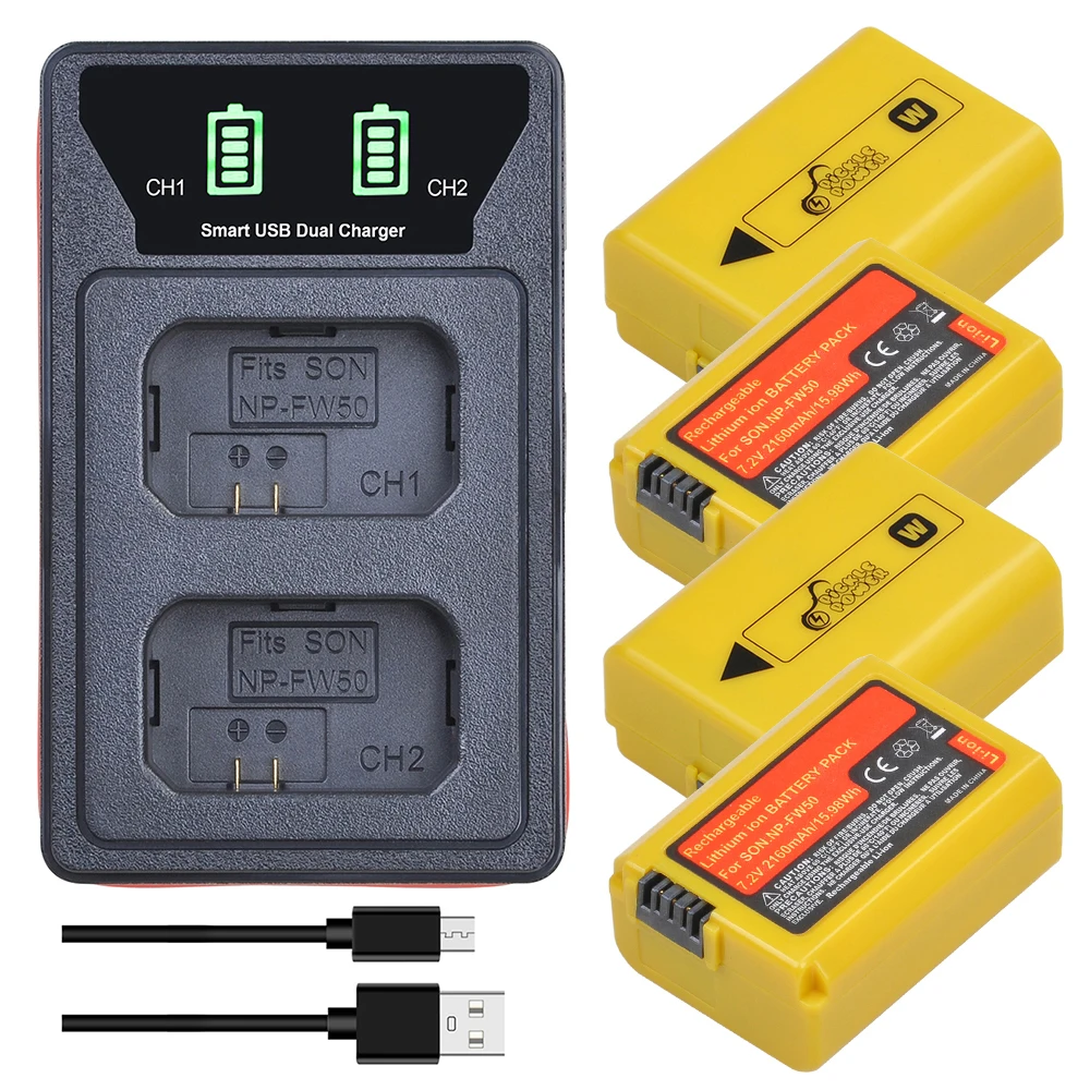 2160mAh NP FW50 NPFW50 NP-FW50 Battery for Sony ZV-E10 a5000 A6000 A6500 A6300 A7 A7II A7RII A7SII NEX-3 NEX-5 + Dual Charger 
2160mAh NP FW50 NPFW50 NP-FW50 Battery for Sony ZV-E10 a5000 A6000 A6500 A6300 A7 A7II A7RII A7SII NEX-3 NEX-5 + Dual Charger