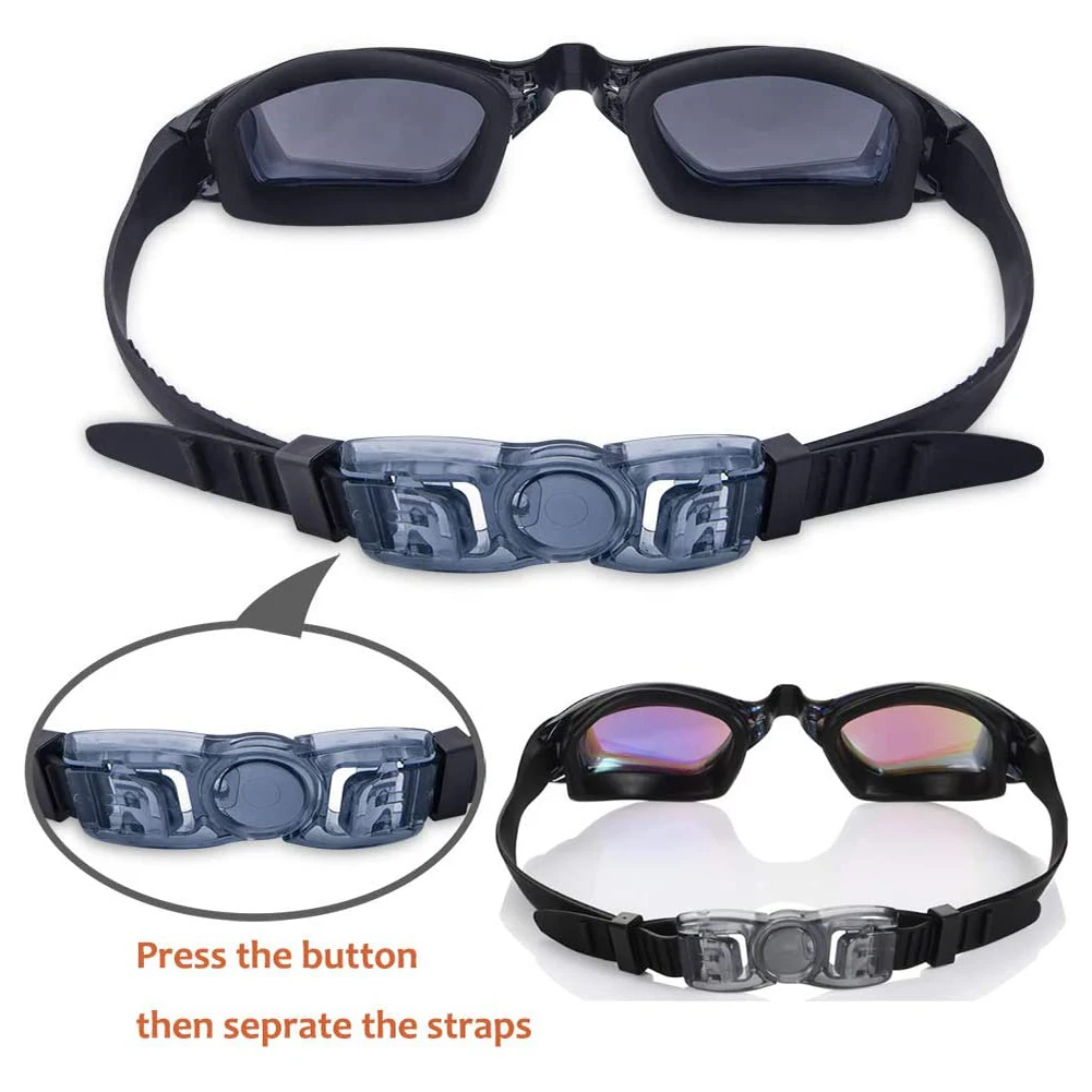 Adult Swim Goggles No Leaking Electroplating Anti Fog UV Protection Clear Vision Swimming Goggles with Earplugs Nose Clip Set
Adult Swim Goggles No Leaking Electroplating Anti Fog UV Protection Clear Vision Swimming Goggles with Earplugs Nose Clip Set