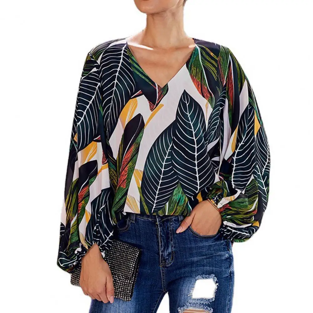 Stylish Loose Shirt Casual Pullover Long Sleeve Skin-friendly Shirt Lantern Sleeve Floral V Neck Lady Shirt for Daily Wear
Stylish Loose Shirt Casual Pullover Long Sleeve Skin-friendly Shirt Lantern Sleeve Floral V Neck Lady Shirt for Daily Wear