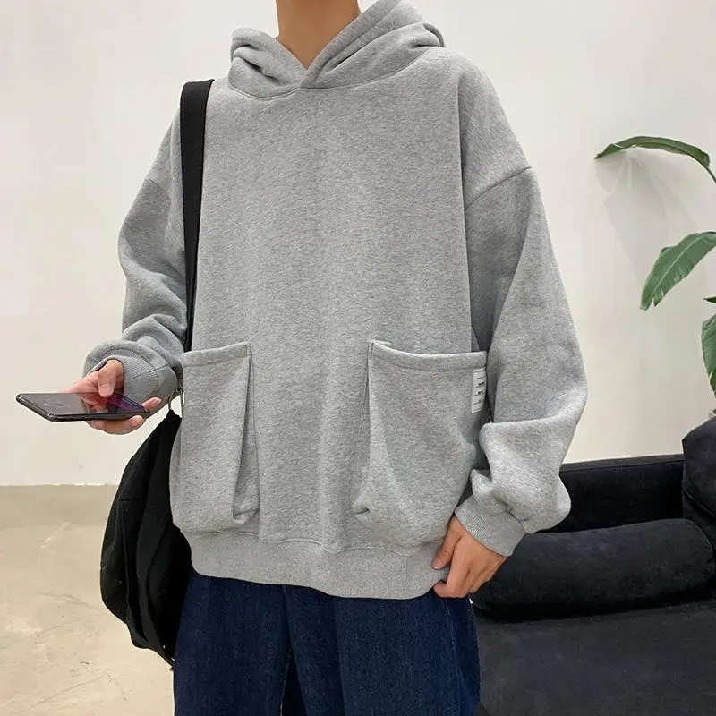Oversized Hooded Sweatshirt Male Loose Student Autumn Winter New Korean Kawaii Solid Pocket Sweatshirt with Hood Men's Clothing
Oversized Hooded Sweatshirt Male Loose Student Autumn Winter New Korean Kawaii Solid Pocket Sweatshirt with Hood Men's Clothing