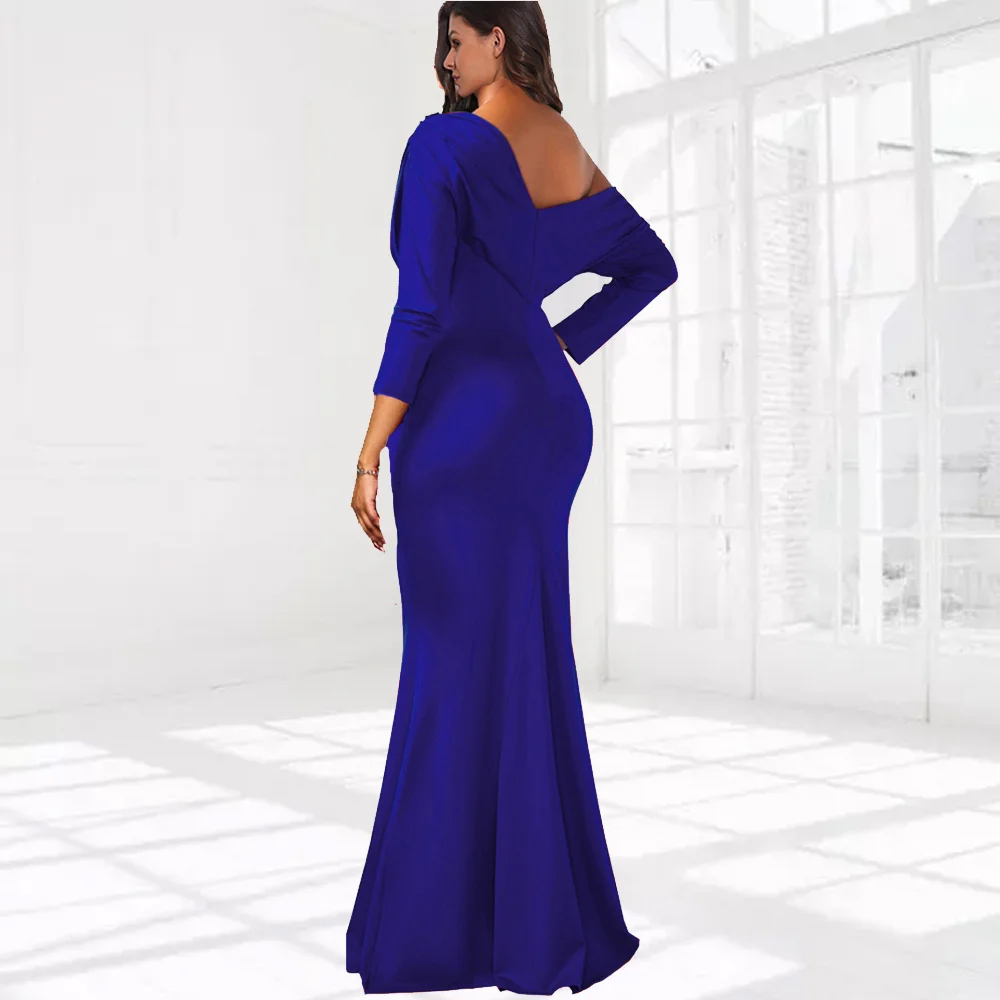 Oblique Shoulder Slim Folds Long Women Sexy Dress Elegant Evening Party Floor Length Dresses Vestido De Festa
Oblique Shoulder Slim Folds Long Women Sexy Dress Elegant Evening Party Floor Length Dresses Vestido De Festa