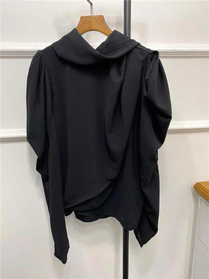 Women Long Puff Sleeve Shirt Single Breasted Turn-down Collar Early Autumn 2020 Female Vintage Blouse
Women Long Puff Sleeve Shirt Single Breasted Turn-down Collar Early Autumn 2020 Female Vintage Blouse