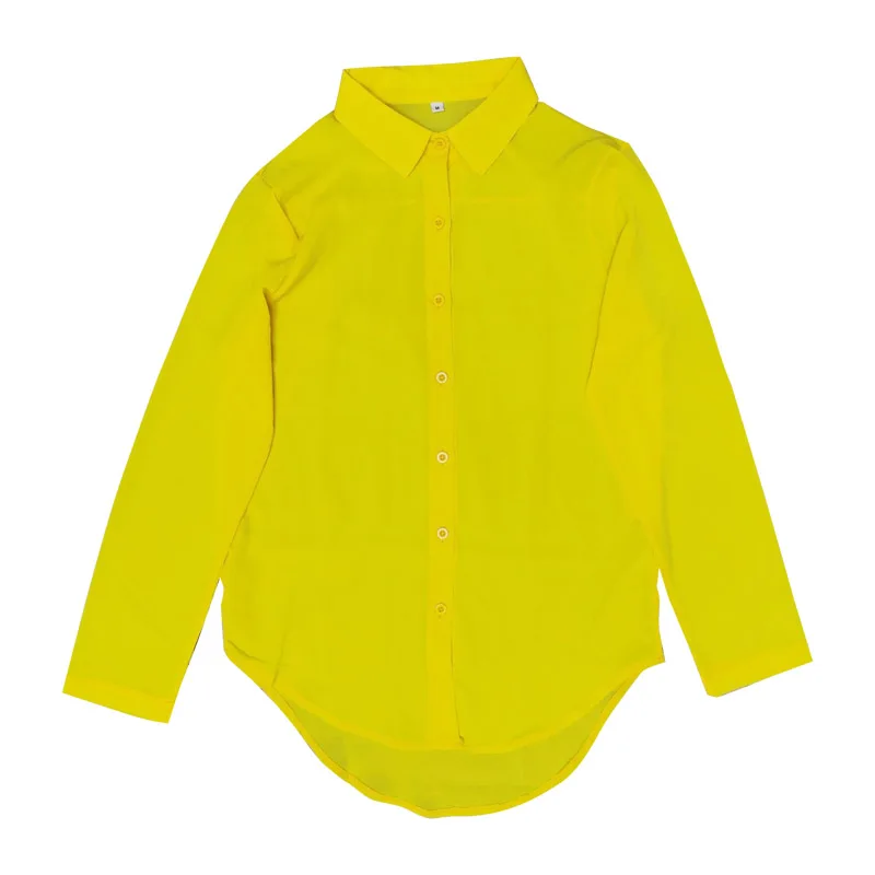 2021 Summer Fashion Chiffon Long Sleeve Casual Ladies Shirt Basic Button Solid Color Office Shirt Slim Monochrome Simple Top 
2021 Summer Fashion Chiffon Long Sleeve Casual Ladies Shirt Basic Button Solid Color Office Shirt Slim Monochrome Simple Top