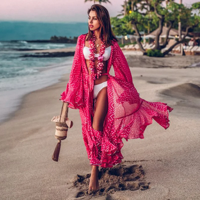 Beach Dress Print Sexy Bikini Cover up Long Dress Embroidered Bathing Suit Women White Swimwear Long Sleeve Swimsuit Beach Wear
Beach Dress Print Sexy Bikini Cover up Long Dress Embroidered Bathing Suit Women White Swimwear Long Sleeve Swimsuit Beach Wear