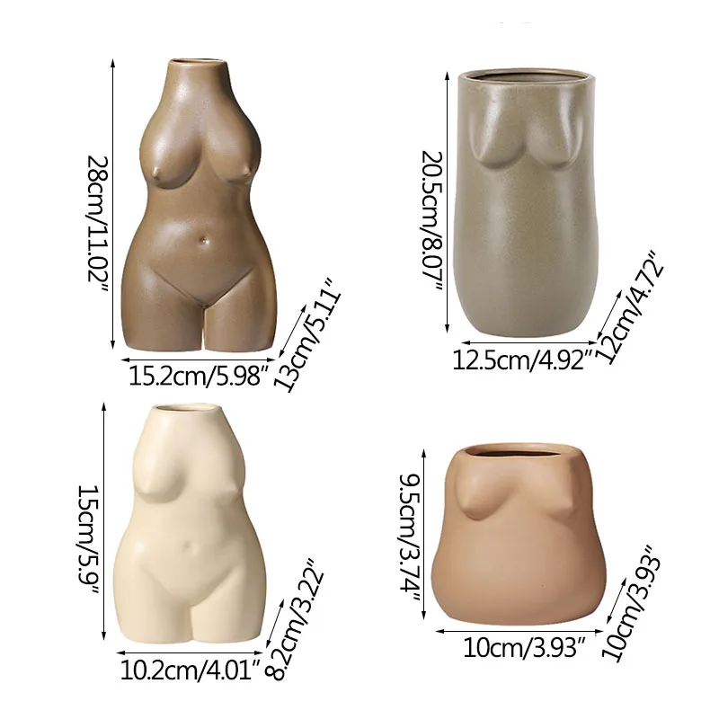 Nordic Contracted Body Artware Ceramic Vase Hydroponic Flower Vase Desktop Crafts European Home Decoration Wedding Gifts 
Nordic Contracted Body Artware Ceramic Vase Hydroponic Flower Vase Desktop Crafts European Home Decoration Wedding Gifts