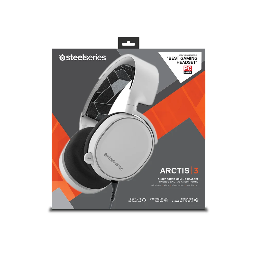 SteelSeres Arctis 3 Pro Gaming Headset High Definition Speaker Driver DTS Headphone: X v2.0 Surround
SteelSeres Arctis 3 Pro Gaming Headset High Definition Speaker Driver DTS Headphone: X v2.0 Surround